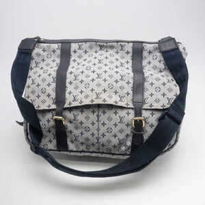 Louis Vuitton Monogram Shoulder Bag Sac Maman Mothers Blue